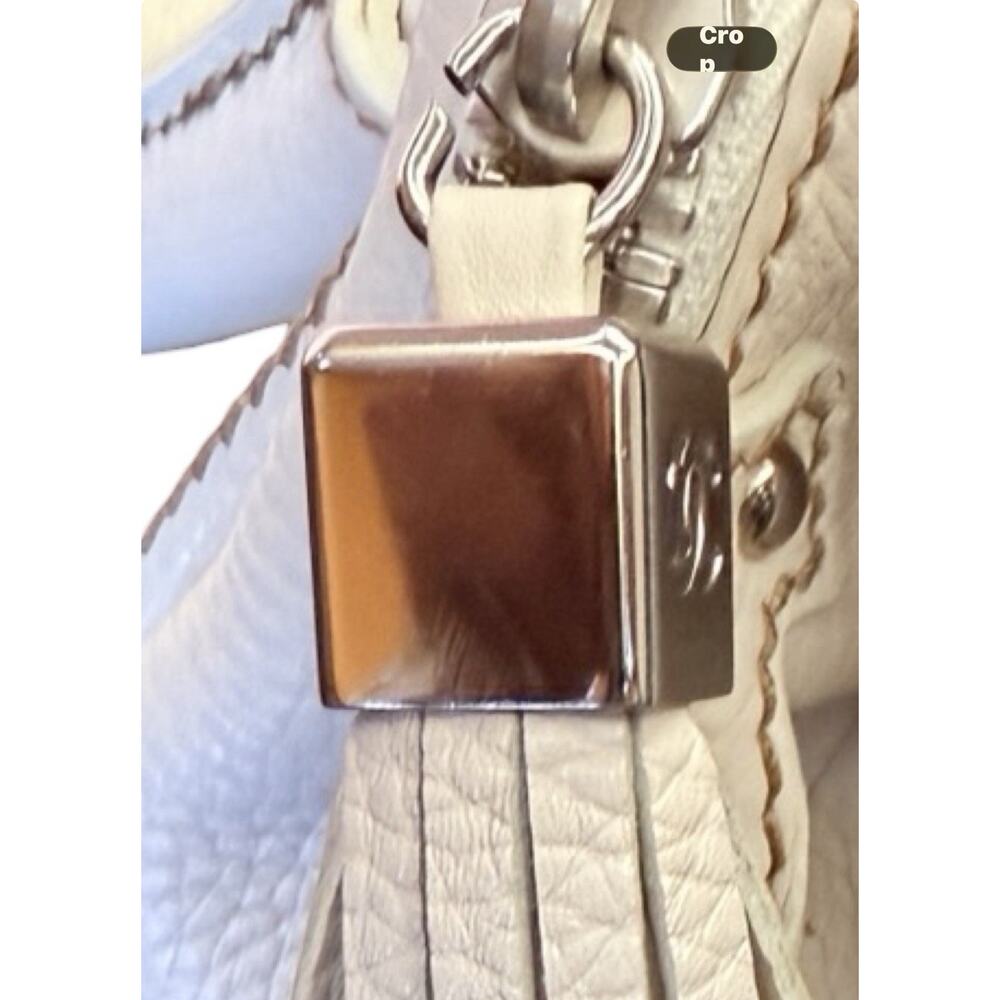 Vintage Chanel Small LAX Bowler Bag Pebbled Leather Silver Tassel Very Good - Picture 9 of 13
